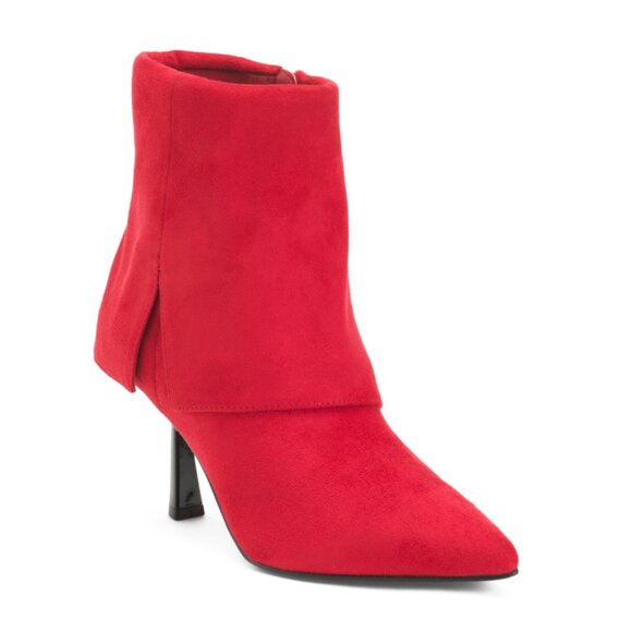 NINE WEST Red Bazie Ankle Booties - Picture 1 of 2